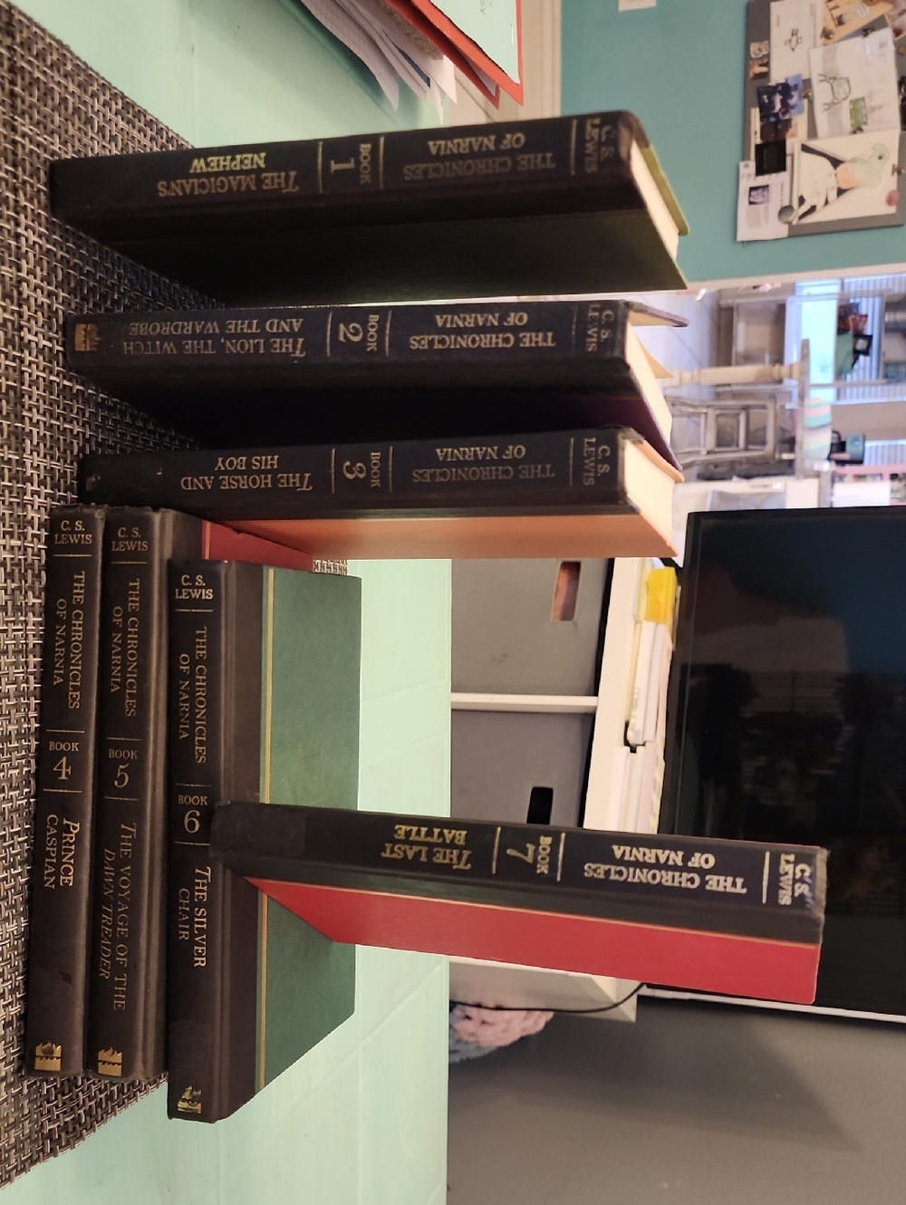 The Chronicles of Narnia Hardcover Set - Black Spines With Gold Lettering.